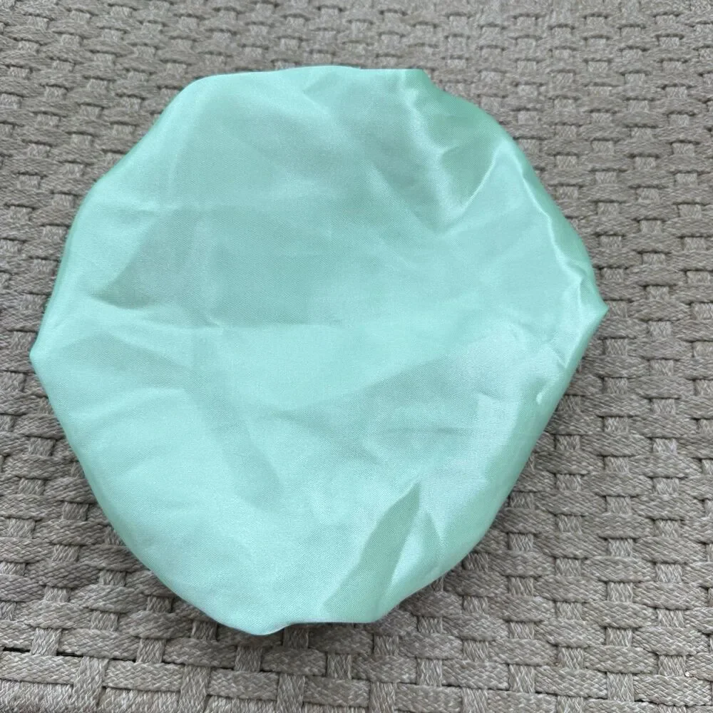 Reversible Satin Sleep Bonnet – Blue & Yellow– Extra Large, Elastic Fit